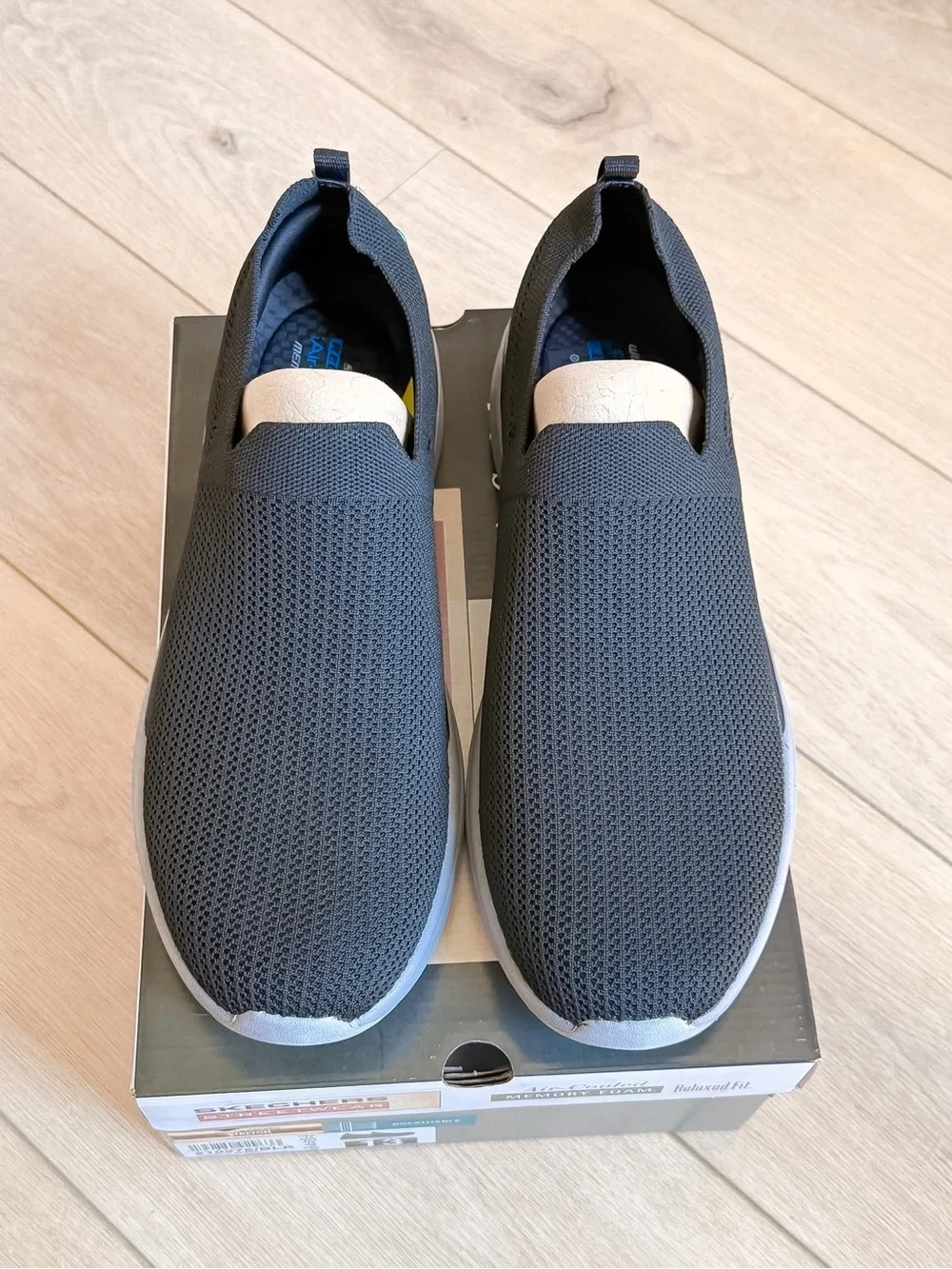 SKECHERS CROWDER ARMEL MEN'S KNITTED SLIP ON STREETWEAR SNEAKER BLACK SIZE13 NIB